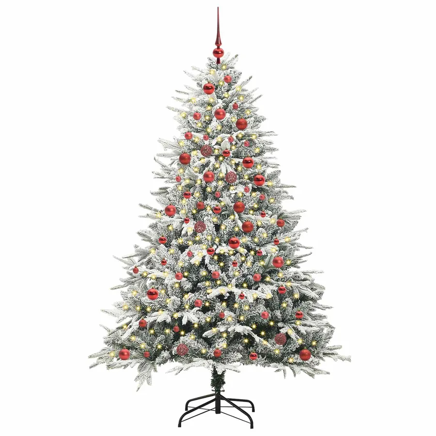 Arbre de Noël artificiel pré-éclairé avec ensemble de boules - 2