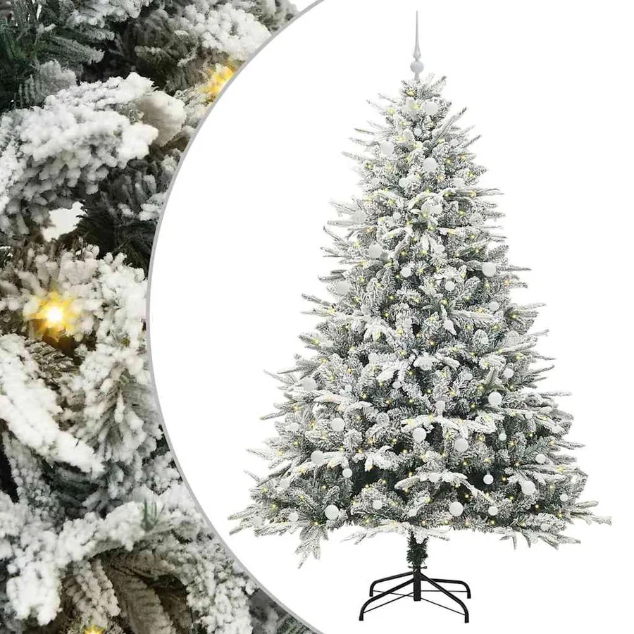 Arbre de Noël artificiel pré-éclairé avec ensemble de boules - 2