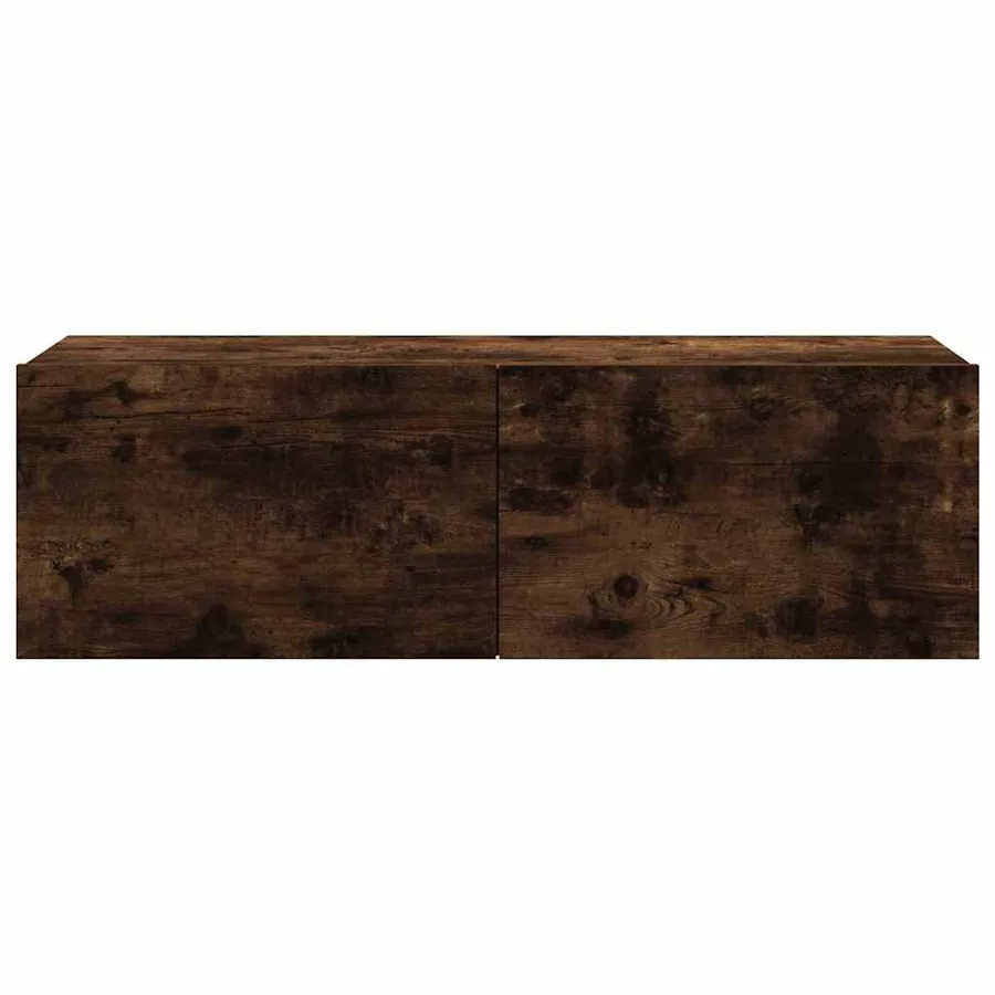 Armoire murale TV Chêne fumé 100x30x30 cm Bois d'ingénierie - 5