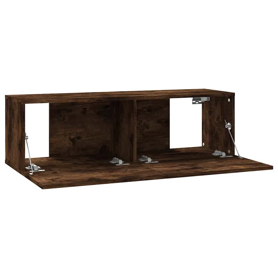 Armoire murale TV Chêne fumé 100x30x30 cm Bois d'ingénierie - 7