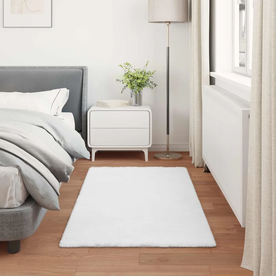 Tapis antidérapant en fausse de lapin OLITE Blanc 80 x 150 cm - 4