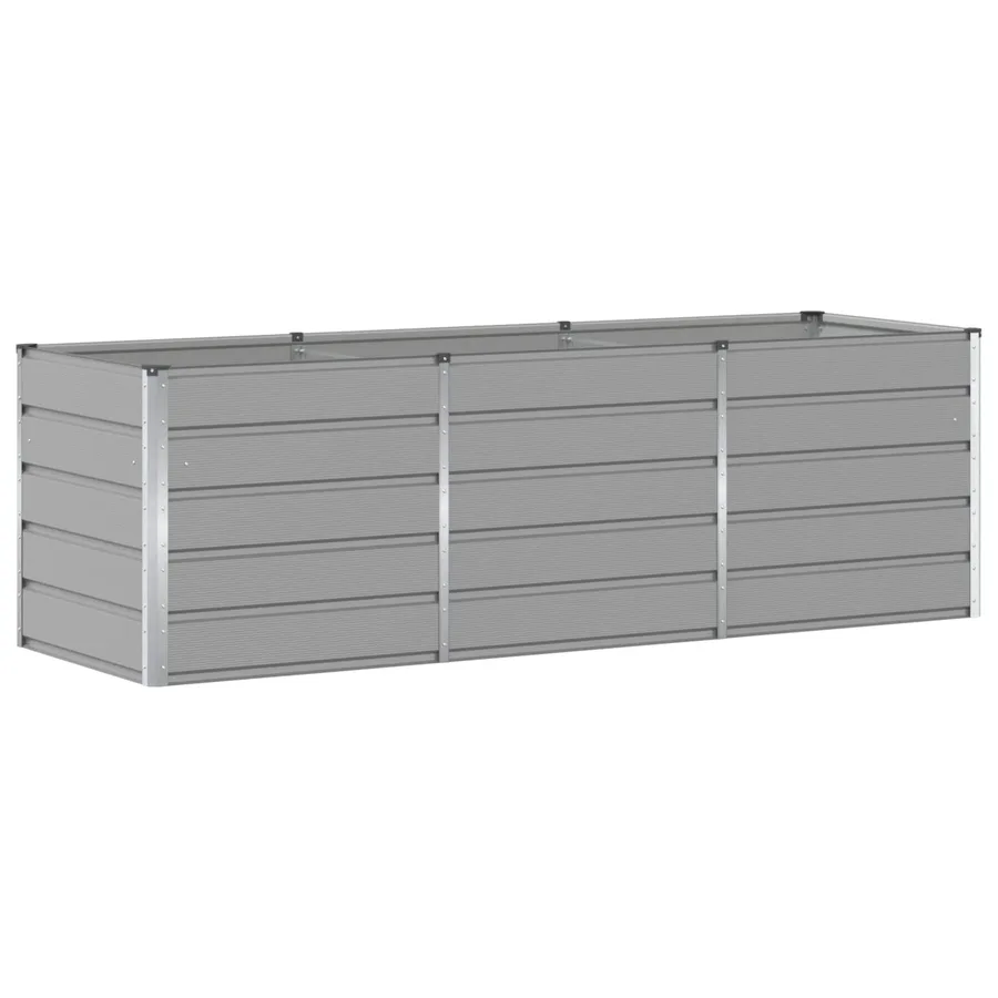 Jardinière Gris clair 240 x 80 x 75 cm Acier - 2