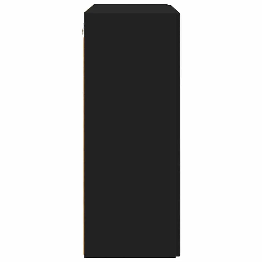 Meuble TV mural Noir 59,5 x 31 x 80 cm Bois d'ingénierie - 7