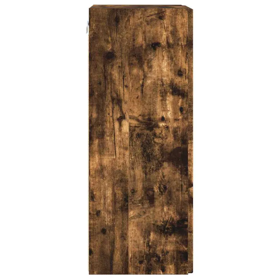 Meuble TV mural Chêne fumé 30 x 31 x 80 cm Bois d'ingénierie - 7