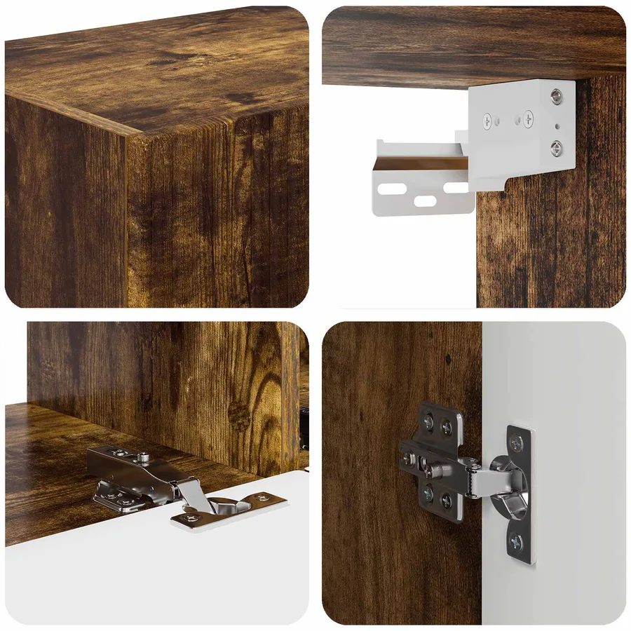 Meuble TV 8 pcs Chêne fumé - 8