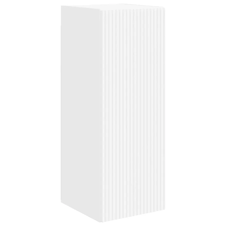 Ensemble de meuble TV mural 4 pcs Blanc Bois d'ingénierie - 6