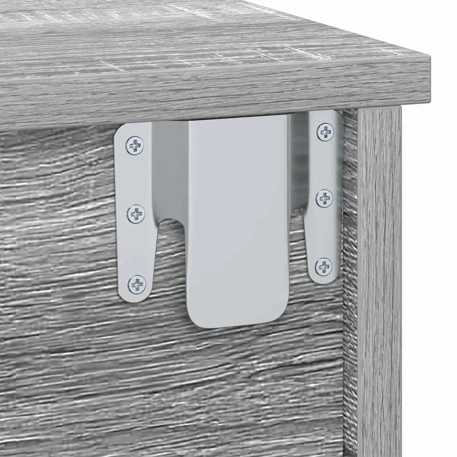 Table de chevet 2 pcs Gris Sonoma 40 x 31 x 15 cm - 10