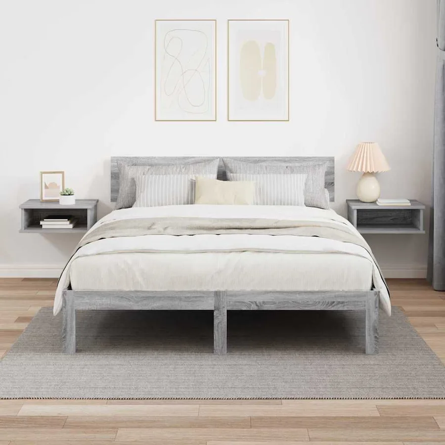 Table de chevet 2 pcs Gris Sonoma 40 x 31 x 15 cm - 4