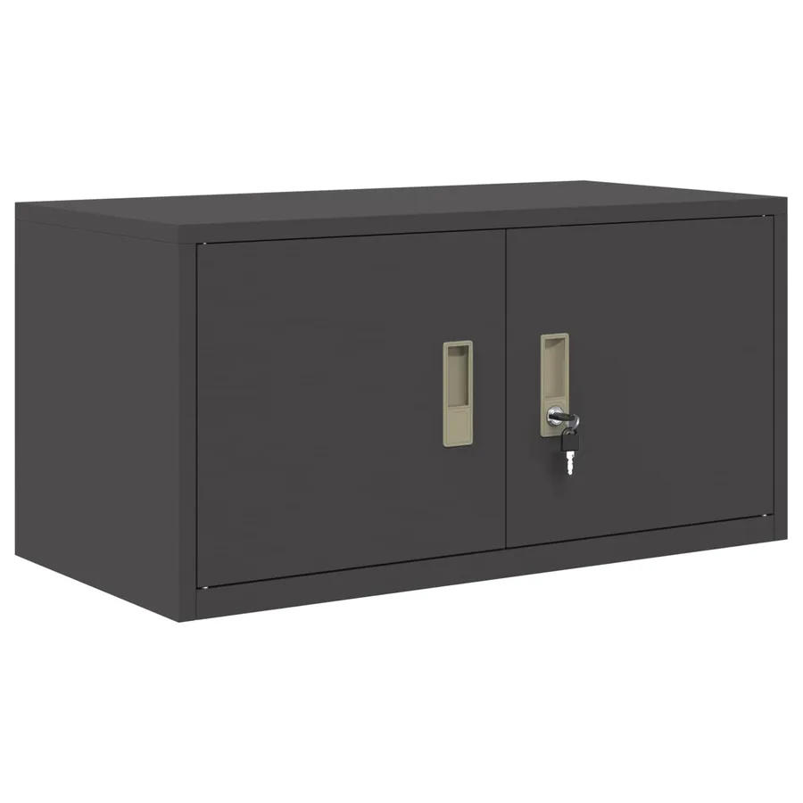 Armoire de rangement Noir 80 x 40 x 40 cm Acier - 2
