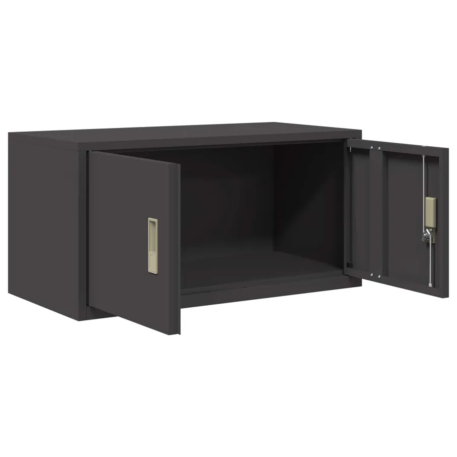 Armoire de rangement Noir 80 x 40 x 40 cm Acier - 5