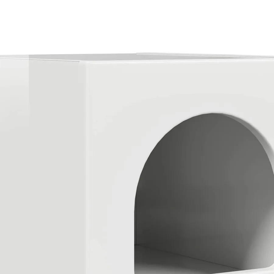 Table de chevet ELST Blanc brillant 29,5 x 33,5 x 50 cm - 7
