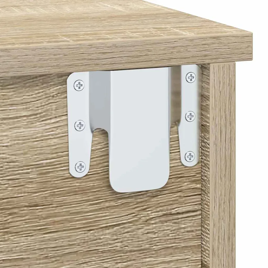 Table de chevet Chêne Sonoma 40 x 31 x 15 cm Bois d'ingénierie - 9