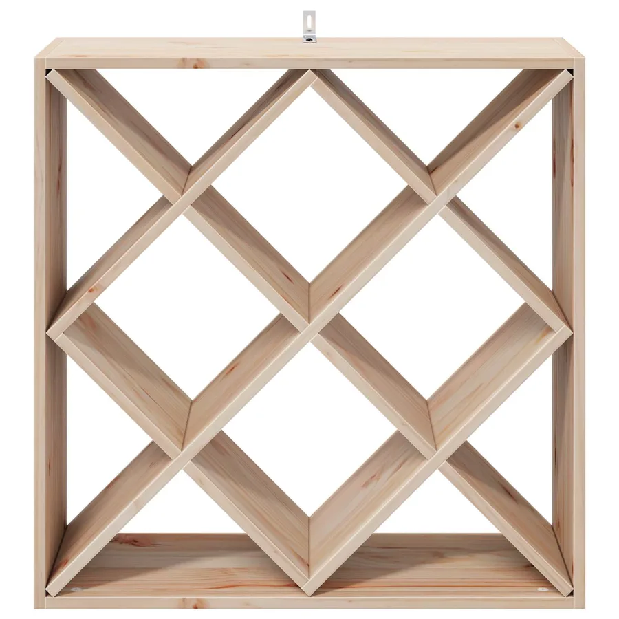 Étagère à vin 2 pcs Naturel 62 x 25 x 62 cm Pin massif - 6