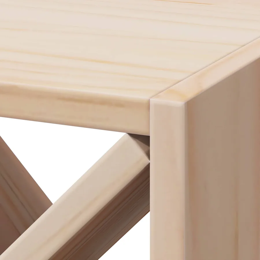 Étagère à vin 2 pcs Naturel 62 x 25 x 62 cm Pin massif - 9