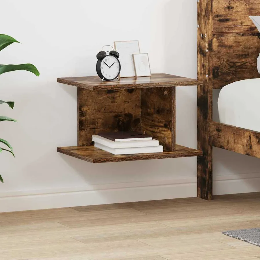 Table de chevet Chêne fumé 40 x 30 x 25 cm Bois d'ingénierie