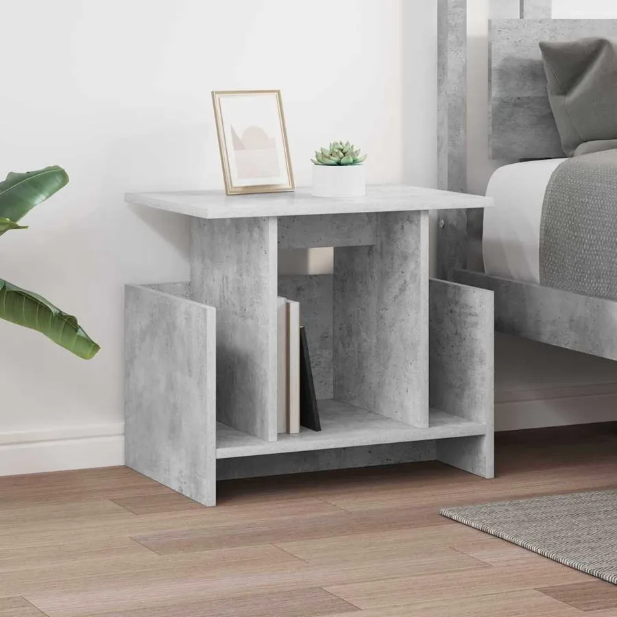 Meuble TV Gris béton 50 x 35 x 45 cm Bois d'ingénierie - 4