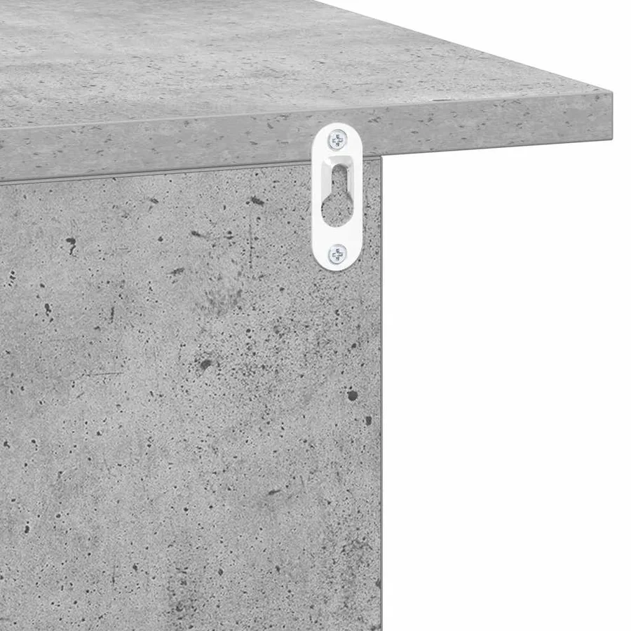 Table de chevet Gris béton 40 x 30 x 25 cm Bois d'ingénierie - 9