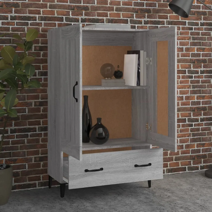 Buffet Sonoma gris 70x31x115 cm Bois d'ingénierie - 3