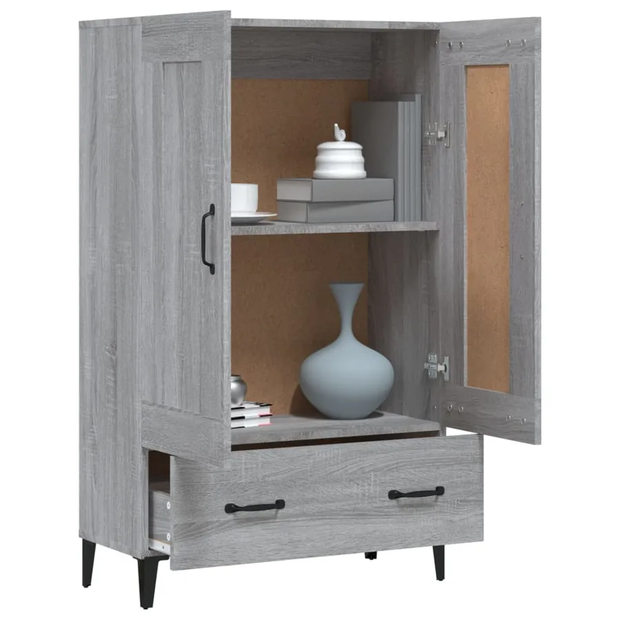 Buffet Sonoma gris 70x31x115 cm Bois d'ingénierie - 4