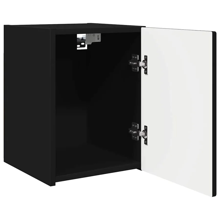 Meuble TV mural 2 pcs Noir 30 x 31 x 40 cm Bois d'ingénierie - 6