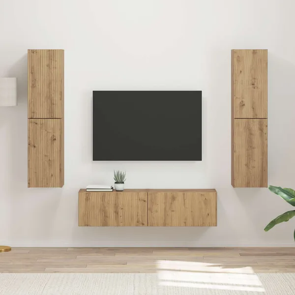 Ensemble meuble TV 6 pcs Chêne artisanal Bois d'ingénierie
