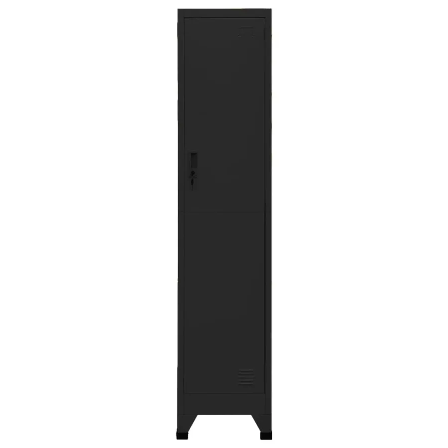 Armoire à casiers Noir 38x45x180 cm Acier - 3