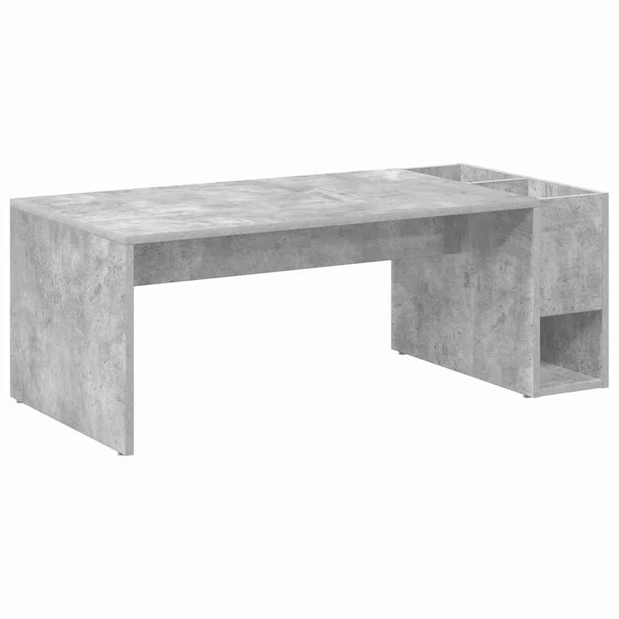Table basse Gris béton 101,5 x 50 x 37 cm Bois d'ingénierie - 2