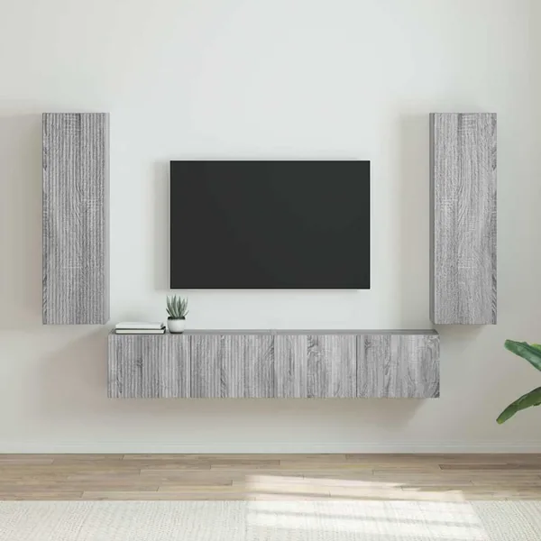 Meuble TV mural 2 pcs Gris Sonoma 30 x 31 x 100 cm