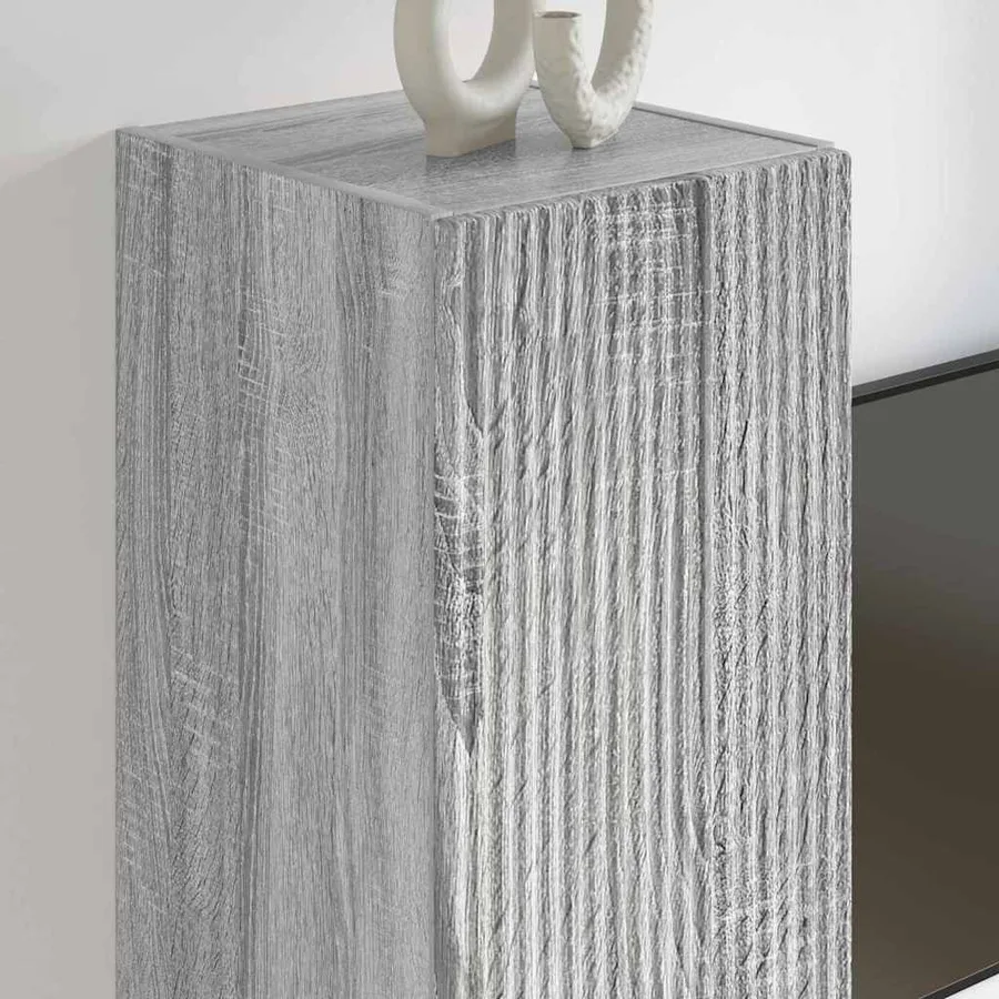 Meuble TV mural 2 pcs Gris Sonoma 30 x 31 x 100 cm - 4