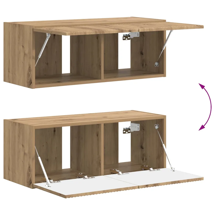Ensemble meuble TV 4 pcs Chêne artisanal Bois d'ingénierie - 12