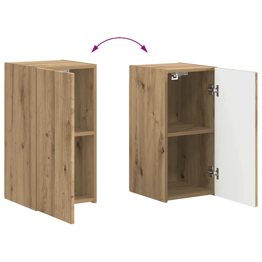 Ensemble meuble TV 4 pcs Chêne artisanal Bois d'ingénierie - 14