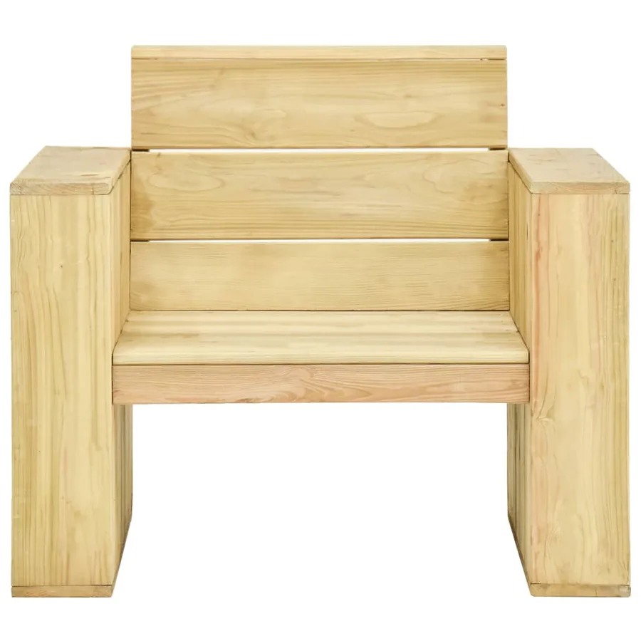 Chaise de jardin avec coussins anthracite Bois de pin imprégné - 3