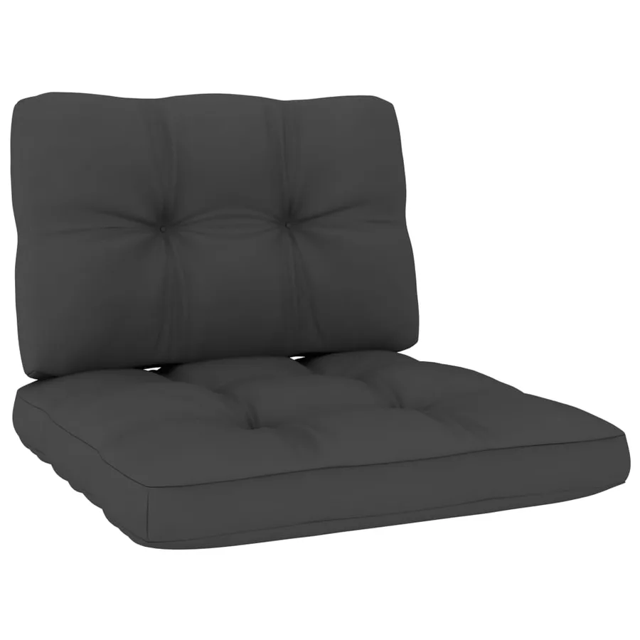 Chaise de jardin avec coussins anthracite Bois de pin imprégné - 4