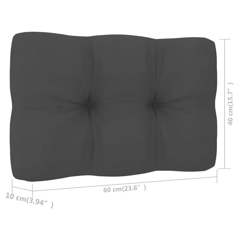 Chaise de jardin avec coussins anthracite Bois de pin imprégné - 5