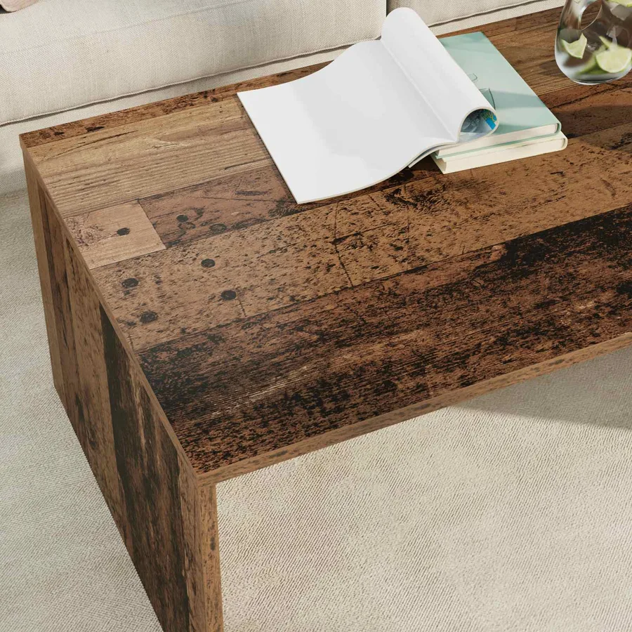 Table basse Bois ancien 95 x 50 x 34 cm Bois d'ingénierie - 4