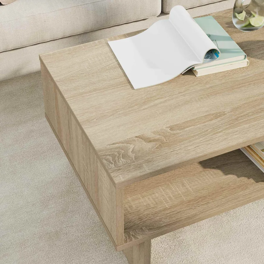 Table basse Chêne Sonoma 80 x 46 x 35 cm Bois d'ingénierie - 4