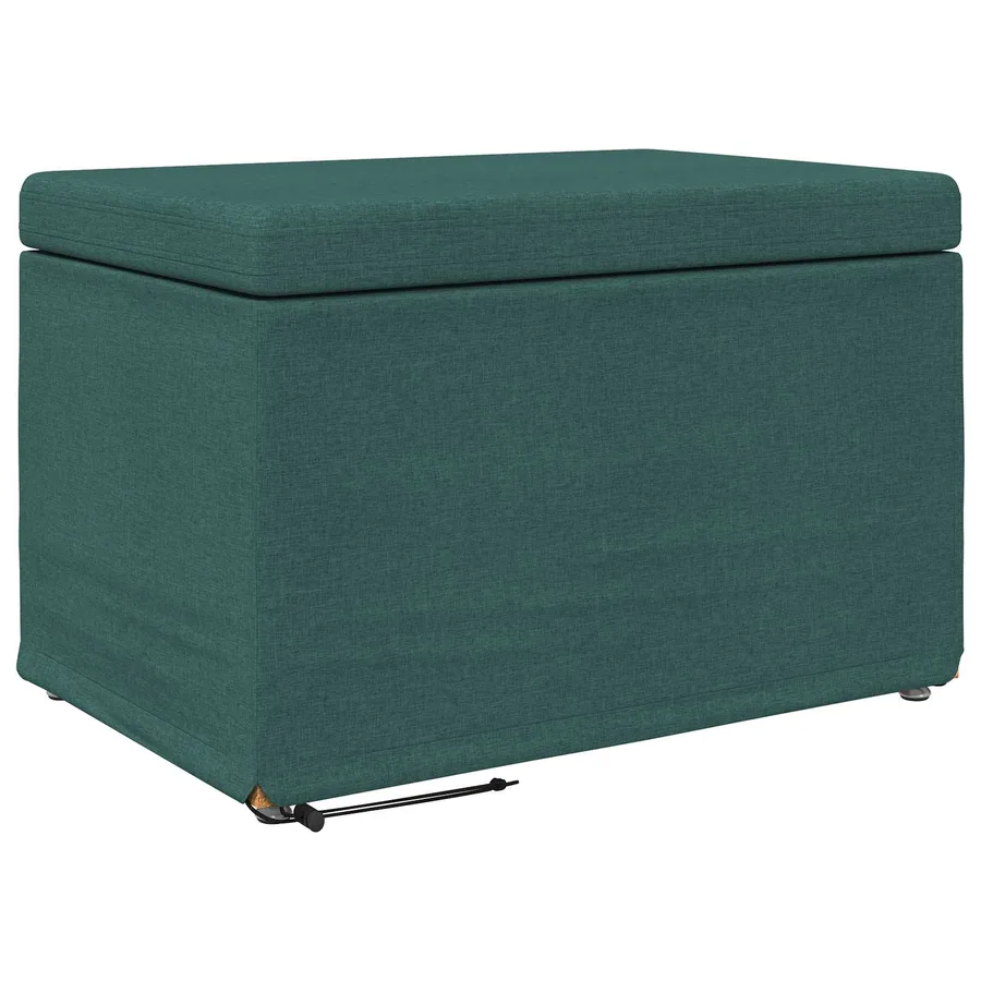 Tabouret Vert foncé 61 x 41 x 40 cm Tissu et bois stratifié - 2