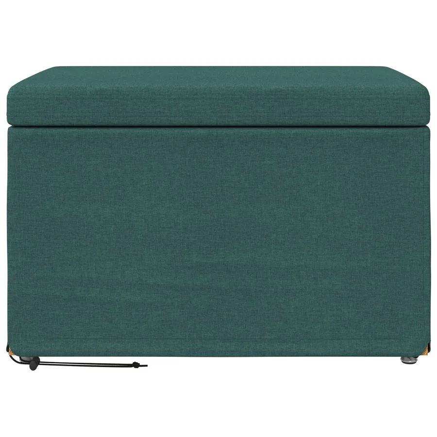 Tabouret Vert foncé 61 x 41 x 40 cm Tissu et bois stratifié - 4