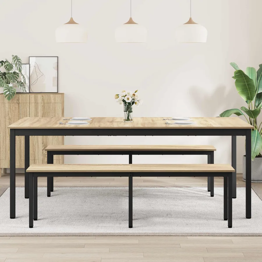 Table de salle à manger / Table de repas 200 x 100 x 75 cm - 4