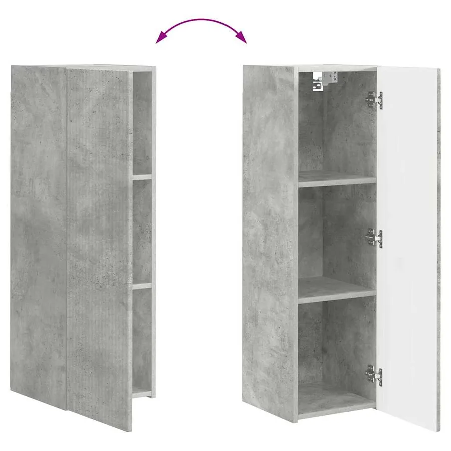 Meuble TV mural Béton 30 x 31 x 100 cm Bois d'ingénierie - 12