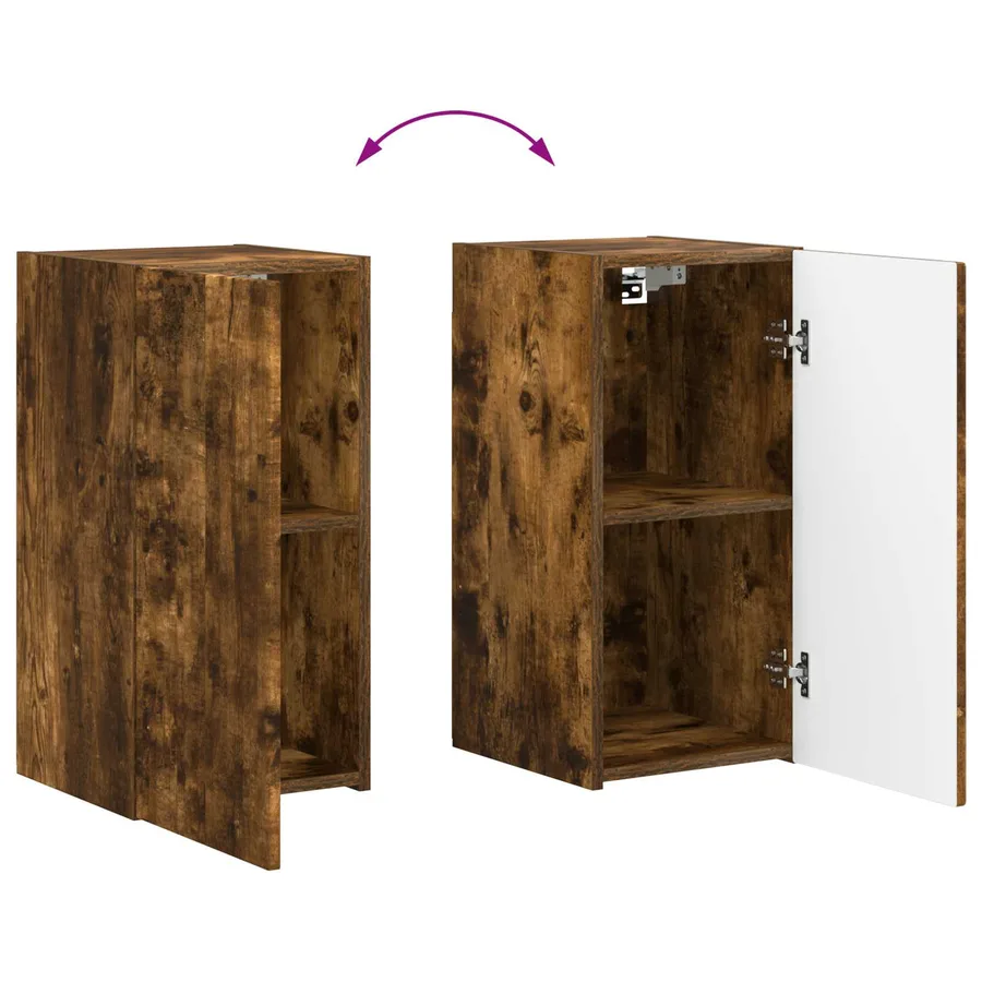 Ensemble meuble TV 4 pcs Chêne fumé Bois d'ingénierie - 14