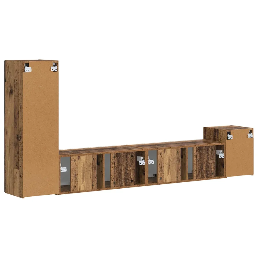 Ensemble meuble TV 3 pcs Bois ancien Bois d'ingénierie - 9