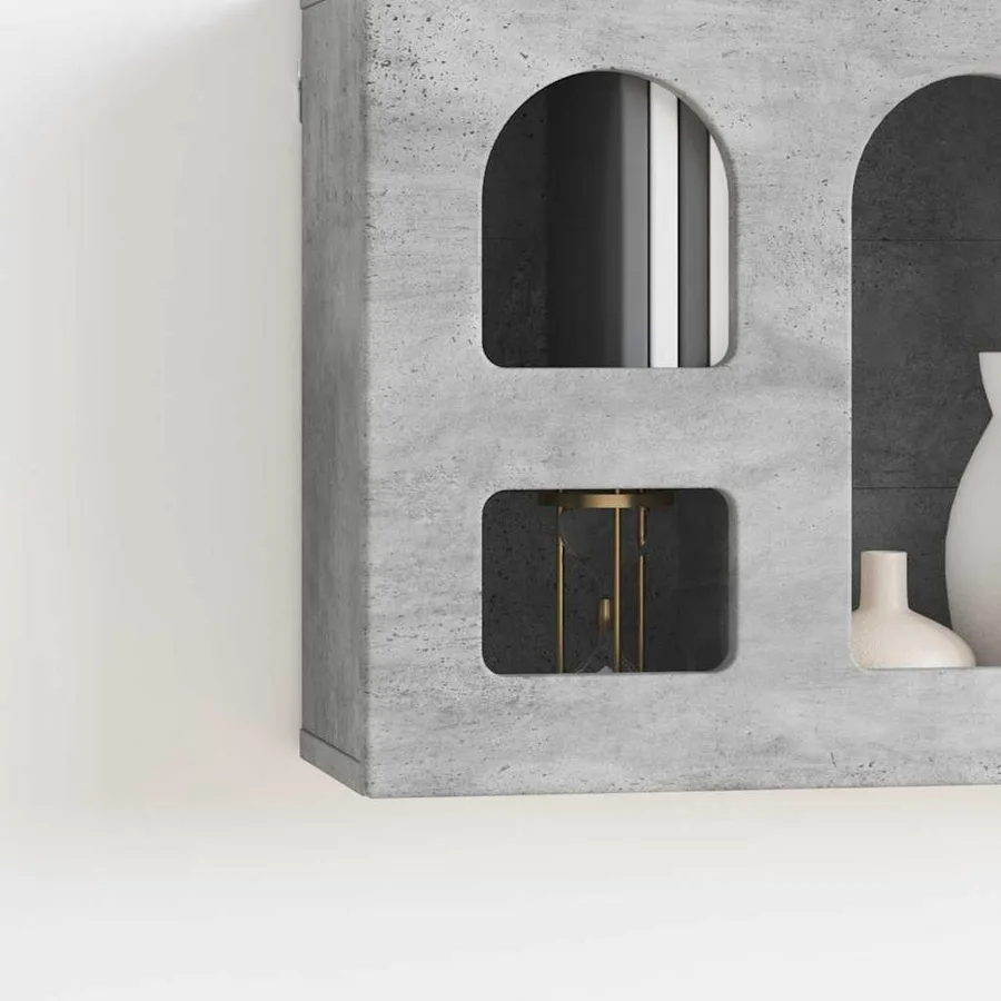 Armoire suspendue avec étagère ELST Gris béton 60 x 20 x 40 cm - 4