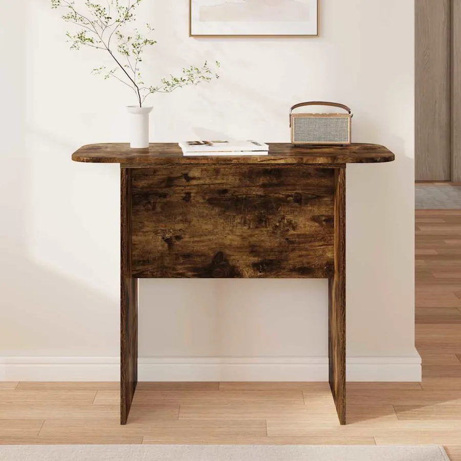 Table console Chêne fumé 93 x 40 x 75 cm Bois d'ingénierie - 4