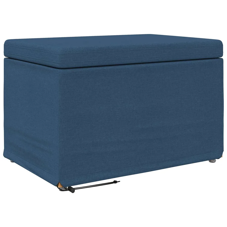 Tabouret Bleu 61 x 41 x 40 cm Tissu et bois stratifié - 2