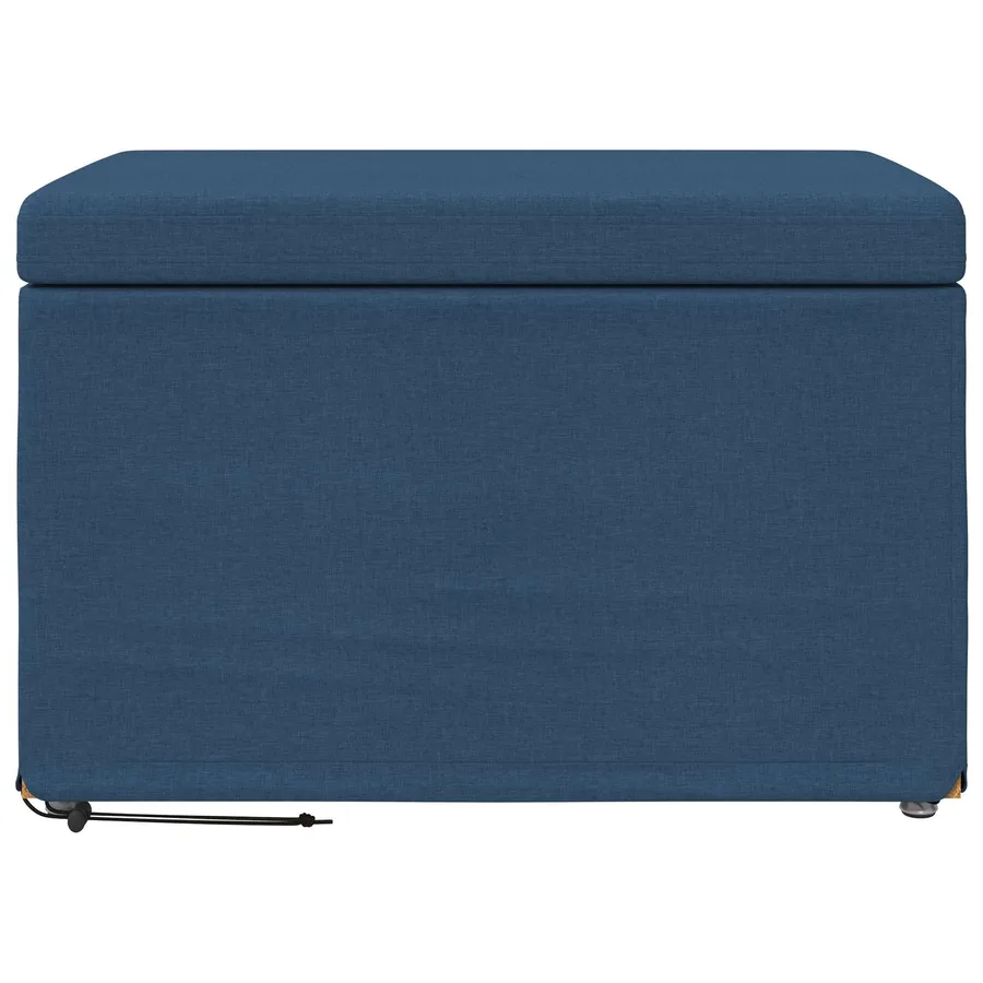 Tabouret Bleu 61 x 41 x 40 cm Tissu et bois stratifié - 4