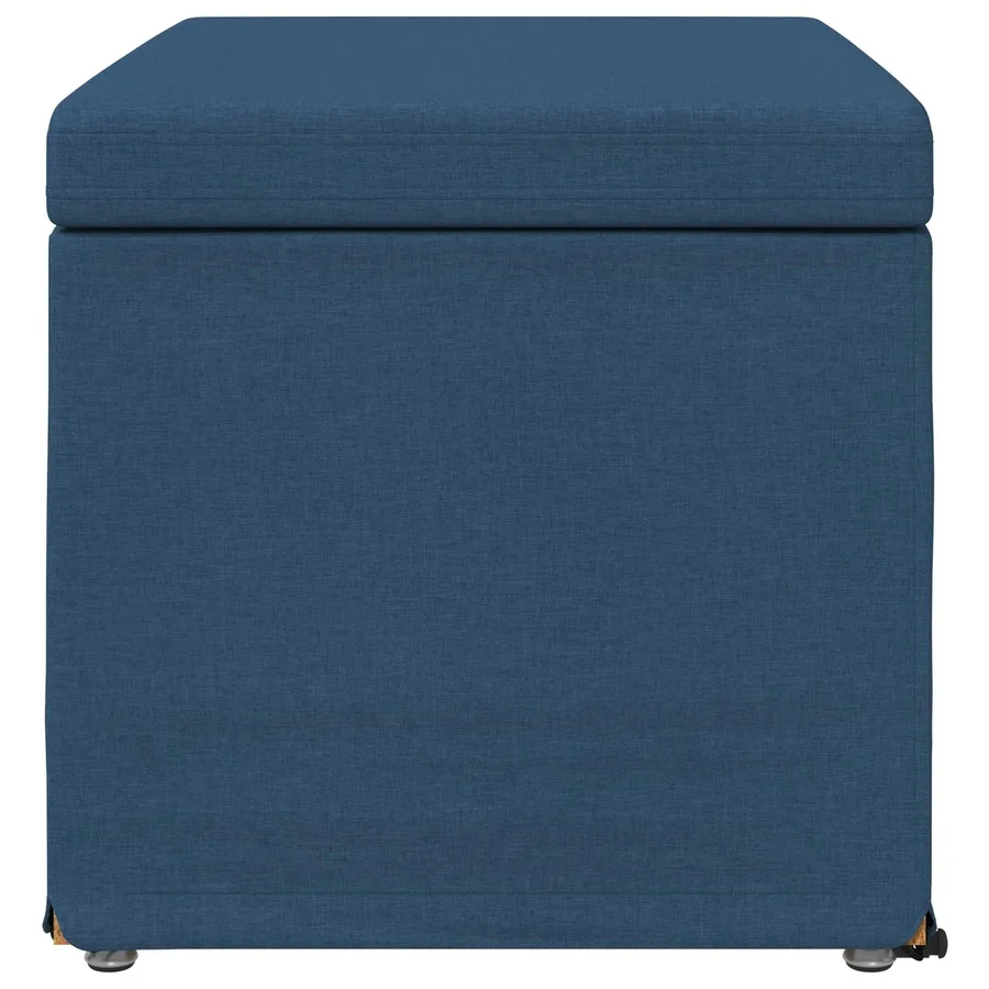 Tabouret Bleu 61 x 41 x 40 cm Tissu et bois stratifié - 5
