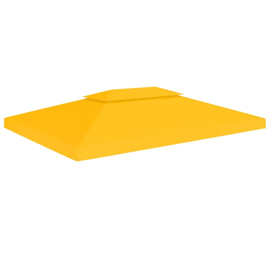 Toile de toit de belvédère 2 niveaux 310 g/m² 4x3 m Jaune