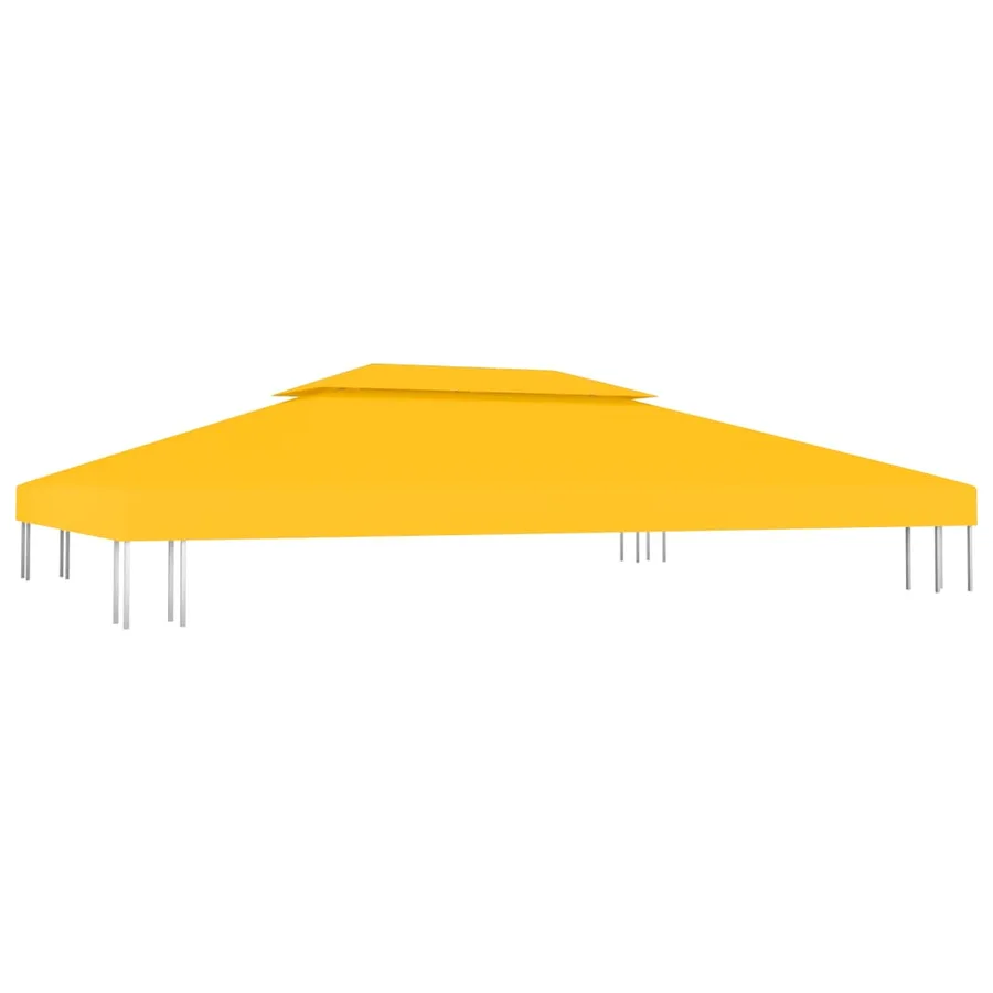 Toile de toit de belvédère 2 niveaux 310 g/m² 4x3 m Jaune - 2