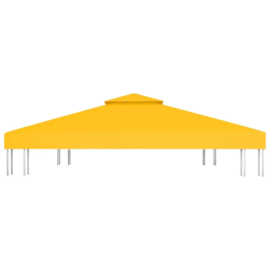 Toile de toit de belvédère 2 niveaux 310 g/m² 4x3 m Jaune - 4